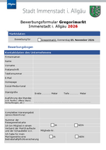 Bewerbungsformular Gregorimarkt 2026