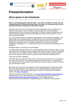 07.08.2024 | Strom sparen in der Urlaubzeit