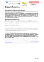 25.11.2024 | Energie sparen in der Vorweihnachtszeit